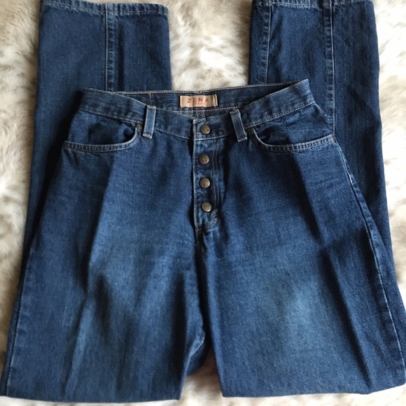 Zena-Vintage 4 Button Fly Jeans - Picture 2 of 8